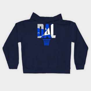 Dallas Throwback Basketball DAL Kids Hoodie